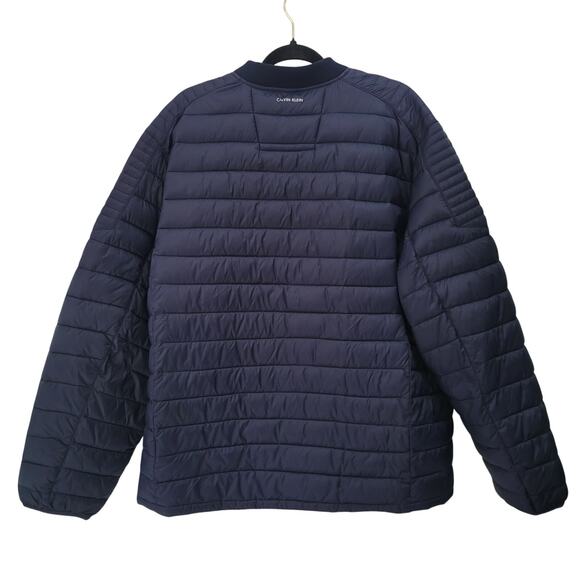 Calvin Klein Size XXL Men's Lightweight Quilted Puffer Jacket Navy Blue - Picture 2 of 10
